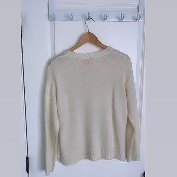 Textured Cream Coloured Knit Sweater - Picture 3 of 4